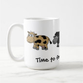 動物食べ物を与え達に時間を!仮想農家 コーヒーマグカップ (左)