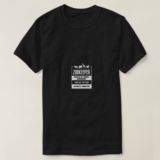 動物飼育係の飼育係の動物学の学生動物園の飼育員 Tシャツ (デザイン正面)