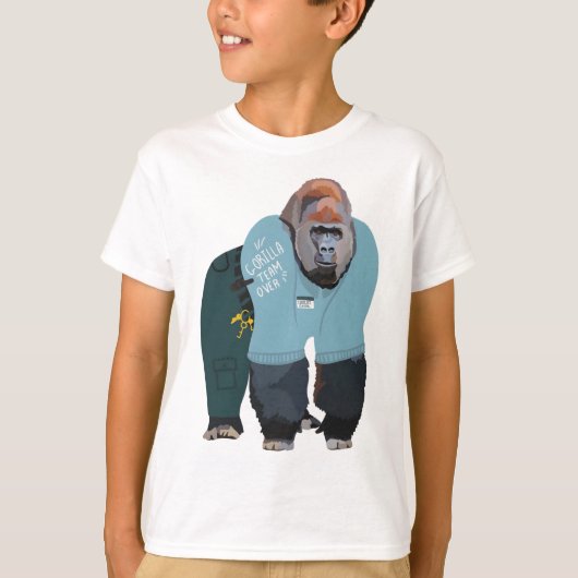 動物飼育員としての動物 Tシャツ (正面)