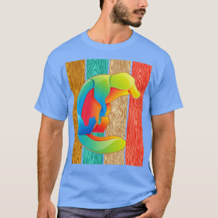 動物飼育員オーストラリア動物カモノハシ Tシャツ