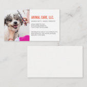 動物飼養業 |ヘアカットを受ける犬 名刺 (正面/裏面)