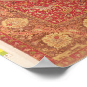 動物飾の戦いの場面を持つ敷物 ポスター (角)