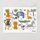 動物養子縁組証明書 ワイルドサファリキッズ2人 ポストカード (裏面)