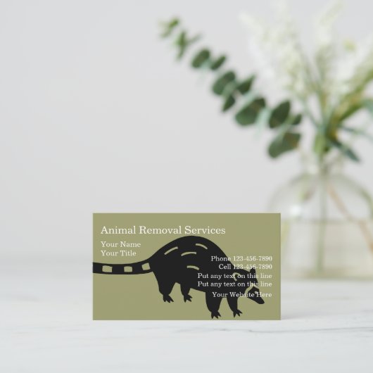 動物駆除名刺 名刺 (スタンド正面)