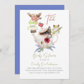 動物魔法茶パーティー赤ちゃんシャワー含む。封筒 (正面/裏面)