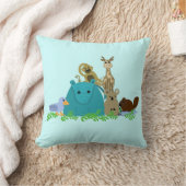 動物(つる植物) クッション (ブランケット)