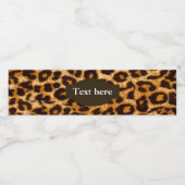 動物，アニマルプリント，ヒョウ，チーズ ペットボトルラベル (シングルラベル)