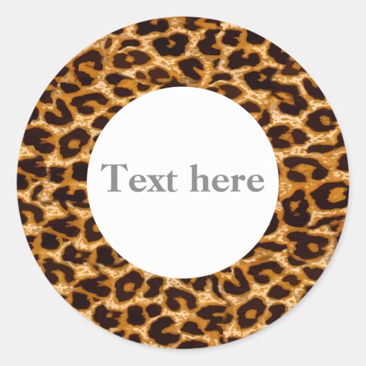 動物,アニマルプリント,ヒョウ,チーターのシール ラウンドシール (正面)