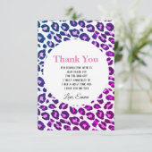 動物，アニマルプリント，ヒョウ，チーター感謝していユー サンキューカード (スタンド正面)
