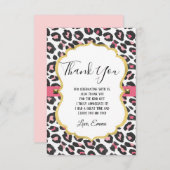 動物,アニマルプリント,ヒョウ,チーター感謝していユー サンキューカード (正面/裏面)