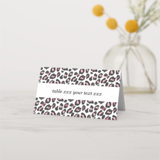 動物，アニマルプリント，ヒョウ，チータ プレイスカード (正面)