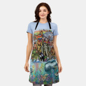 動物 エプロン (着用した状態)