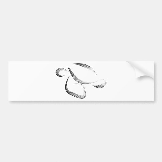 動物-カメ バンパーステッカー (正面)