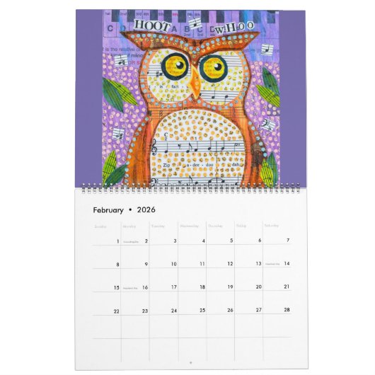 動物 カレンダー (2月 2026)