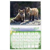 動物 カレンダー (3月 2027)