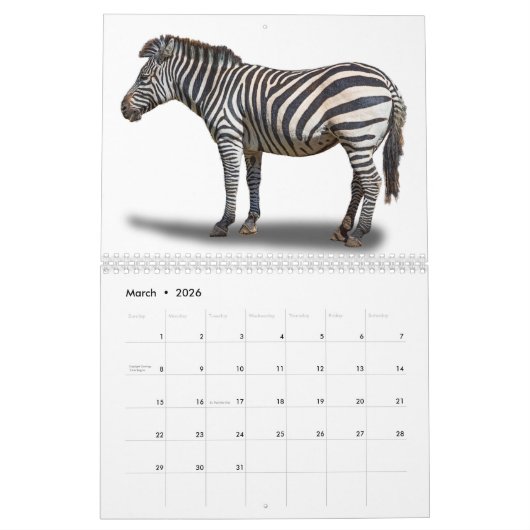 動物 カレンダー (3月 2026)