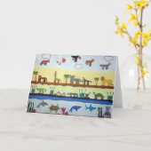 動物 カード (黄色い花)