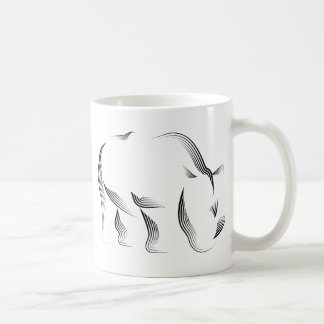 動物-サイ コーヒーマグカップ