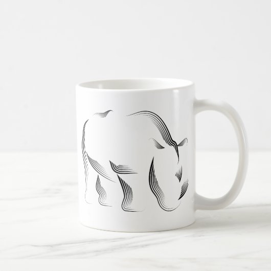 動物-サイ コーヒーマグカップ (右)