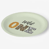 動物 シェイプ カリグラフィー ワイルド ワン ペーパー プレート (アングル)