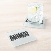 動物 – ジムボディビルフィットネス ガラスコースター (アングル)