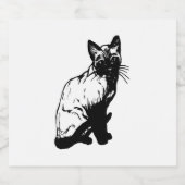 動物，ネコ，ネコ，動物，ペット，ネコ，トラ，野生猫，ネコ スパークリングワインラベル (シングルラベル)