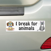動物 バンパーステッカー (車上)