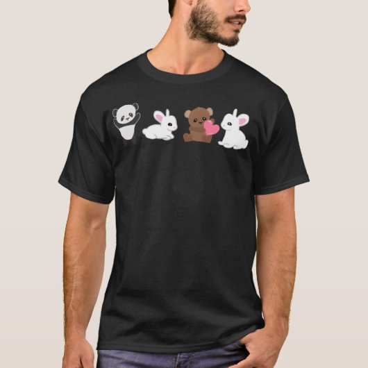 動物 パンダ うさぎ 熊 アニマルライツ活動家 g tシャツ (正面)