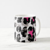 動物，ヒョウの質感の背景抽象，アフリカ， コーヒーマグカップ (正面右)