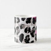 動物，ヒョウの質感の背景抽象，アフリカ， コーヒーマグカップ (中央)