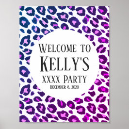 動物，ヒョウ，チーター歓迎サイン ポスター