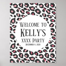 動物，ヒョウ，チーター歓迎サイン ポスター