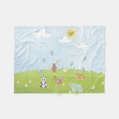 動物 フリースブランケット (正面(横))