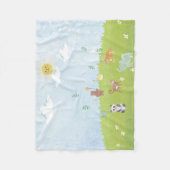 動物 フリースブランケット (正面)