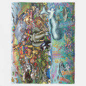 動物 フリースブランケット (正面)