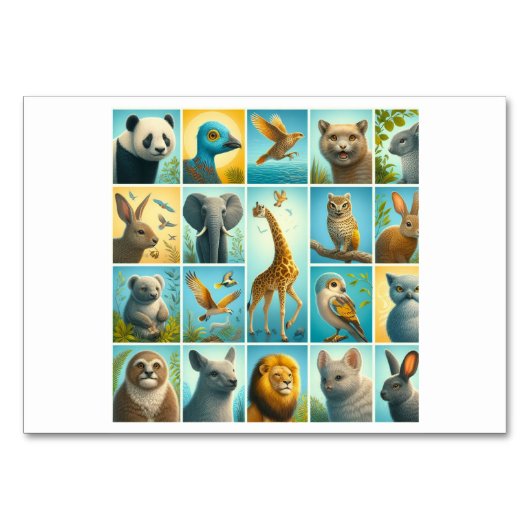 動物(動物 / どうぶつ) – フラッシュカ日本のード テーブルナンバー (正面)