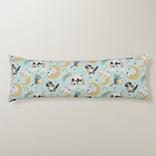 動物，月と星 ボディピロー (正面)