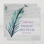 動物,植物素朴,花嫁の結婚カード 招待状 (正面/裏面)