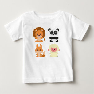 動物，漫画，ライオンの写真 ベビーTシャツ
