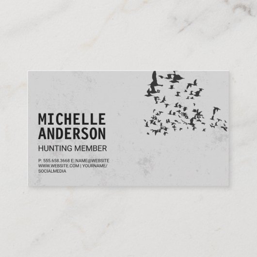 動物/狩り/ゲーム 名刺 (裏面)