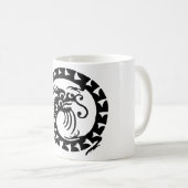 動物,獣,円 コーヒーマグカップ (正面右)