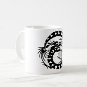 動物,獣,円 コーヒーマグカップ (正面左)