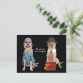 動物/研究室/犬の動作勉強 ポストカード (スタンド正面)