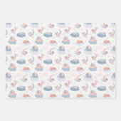 動物，虹と花 ラッピングペーパーシート (正面3)