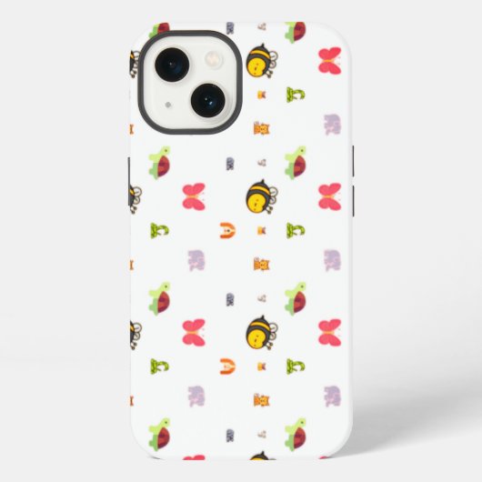 動物、蜂、象 iPhoneケース (裏面)