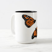 動物、蝶、昆虫の写真 ツートーンマグカップ (正面左)
