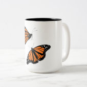 動物、蝶、昆虫の写真 ツートーンマグカップ (正面右)