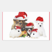 動物 長方形シール (正面)