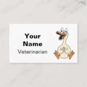 動物，間抜けガチョウ，鳥像 名刺 (正面)