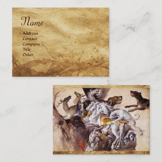 動物、飼育馬、飼育馬、犬を含む組成物 名刺 (正面/裏面)